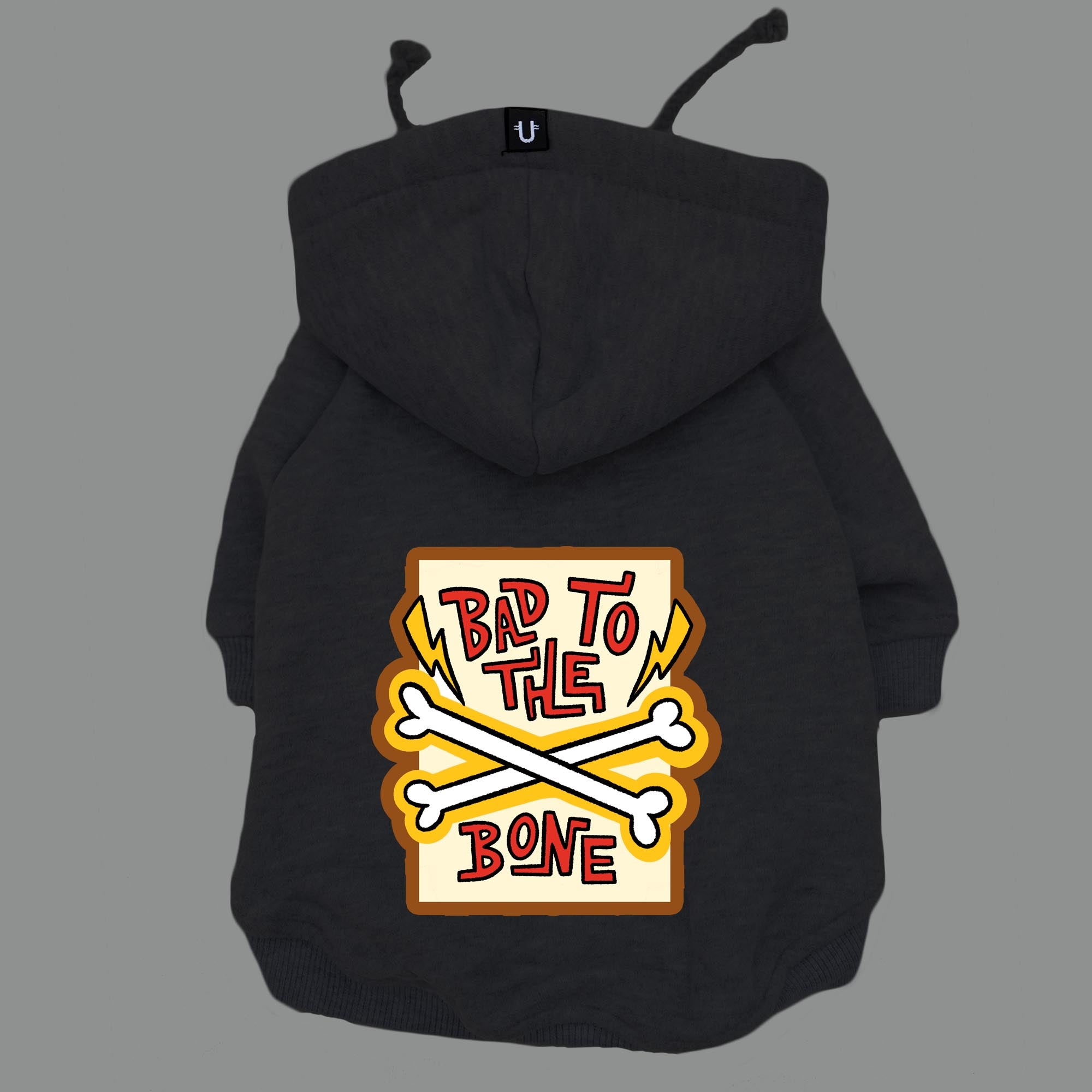 Bad to the bone dog hoodie by Ginger Taylor and Pethaus