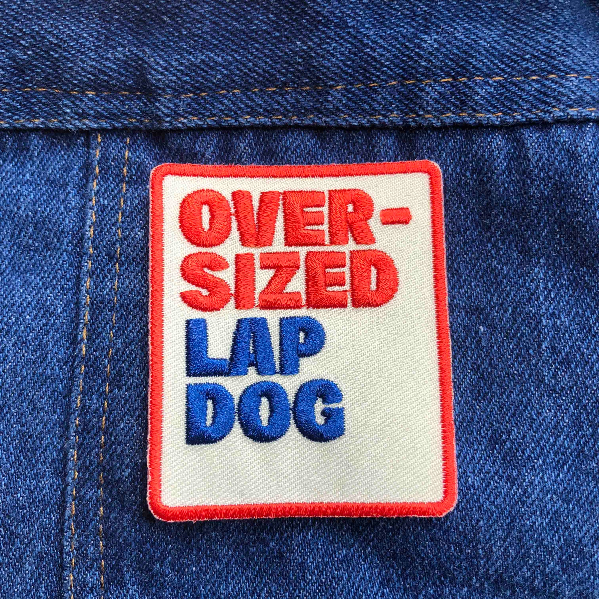 Oversized lap dog patch, Scouts Honour merit badge for dogs, large dog patch