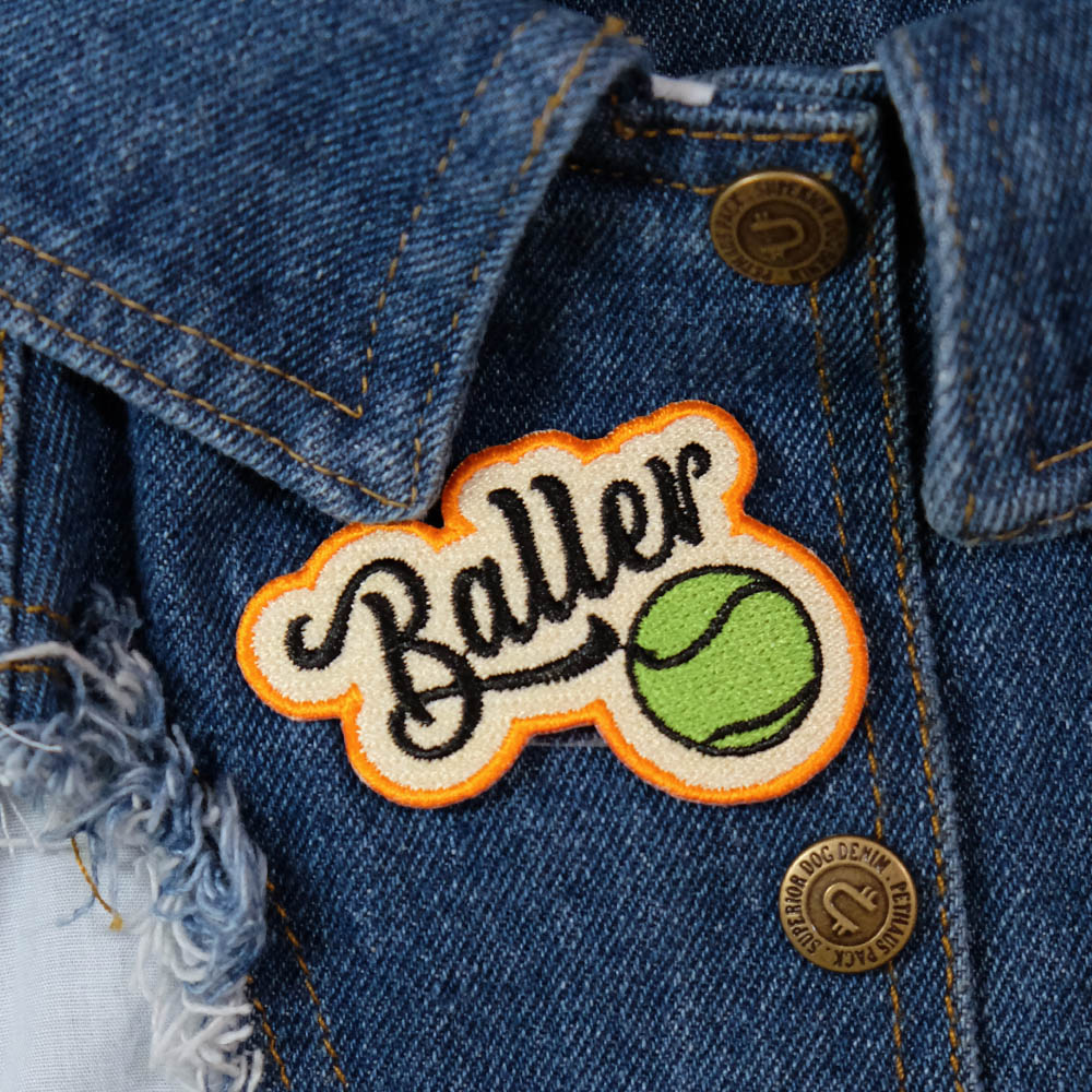 dog patch, ball lover patch, patch for dogs, baller embroidered patch