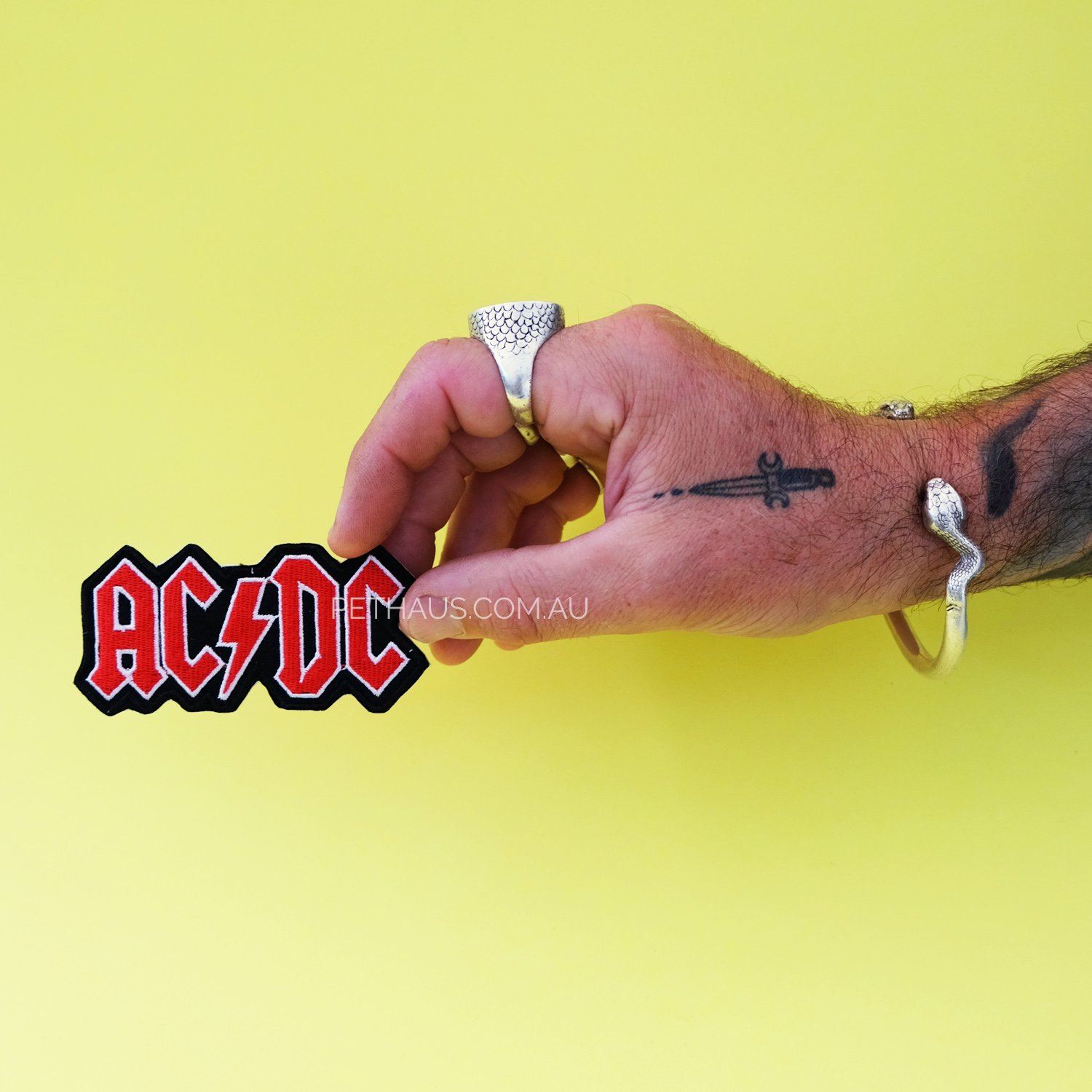 ACDC patch, band patch, rock patch