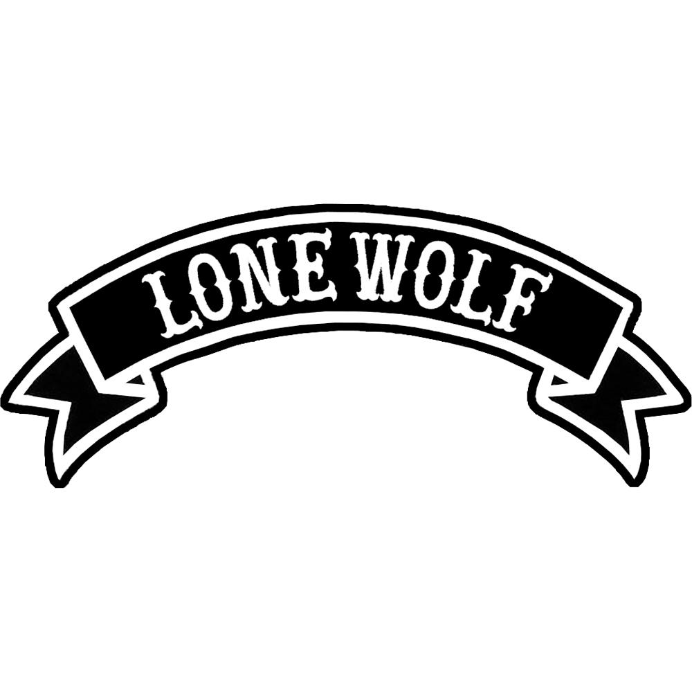 Lone wolf embroidered patch