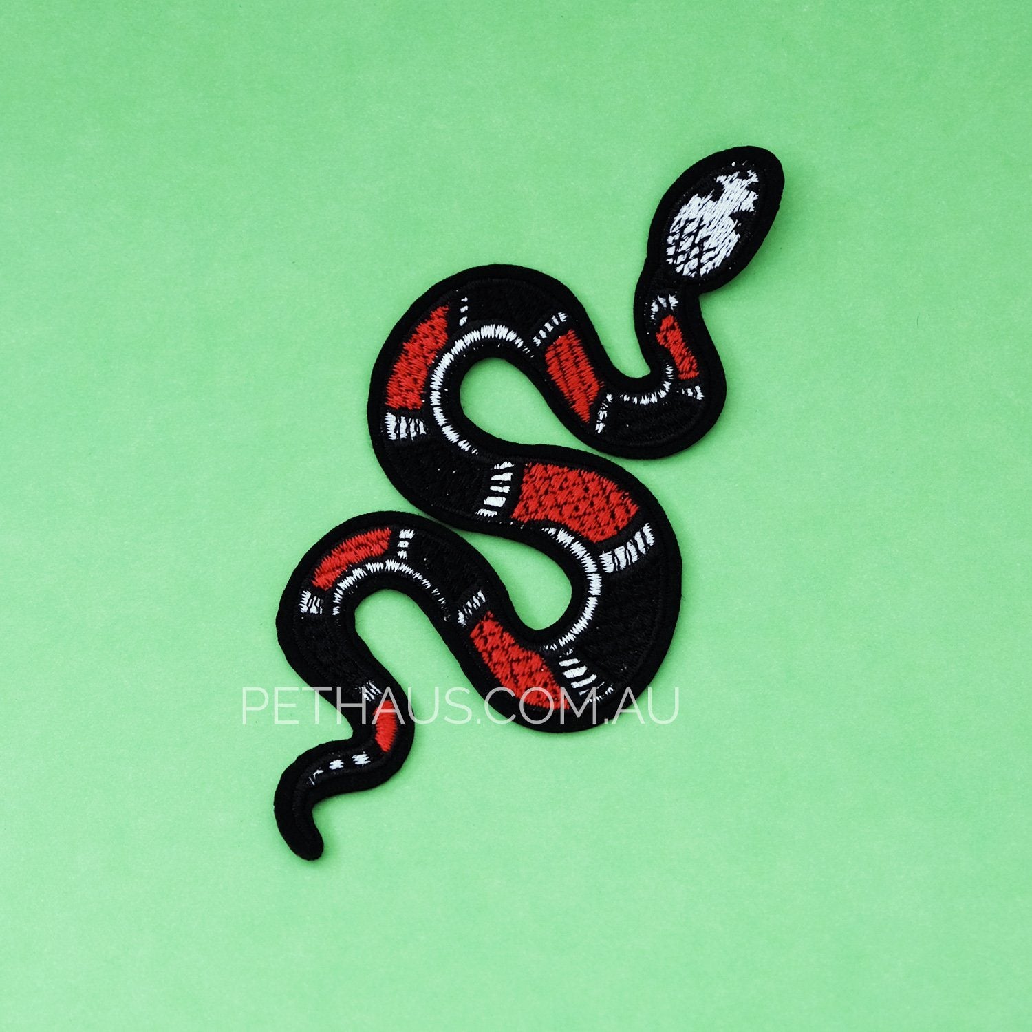 snake embroidered patch, cool patch, occult patch