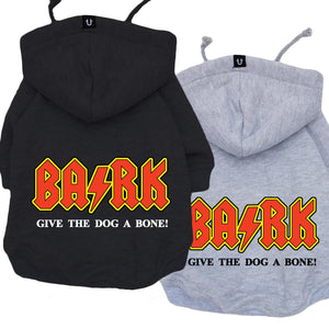 dog band hoodie, acdc dog hoodie, large dog sweatshirt, Rock dog clothing