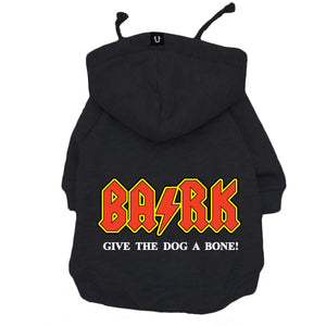 ACDC band dog hoodie, black dog hoodie, rock dog hoodie Australia