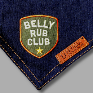 Belly rub scouts honour patch for dog bandana and dog clothes