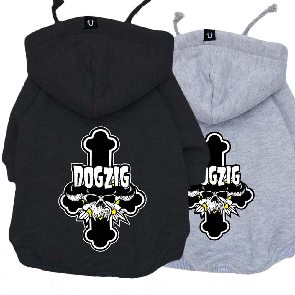 Sherpa Denim dog vest + Dog Band Hoodie Set