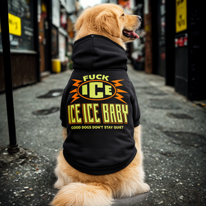 Anti ICE dog hoodie, protest hoodie for dogs in black