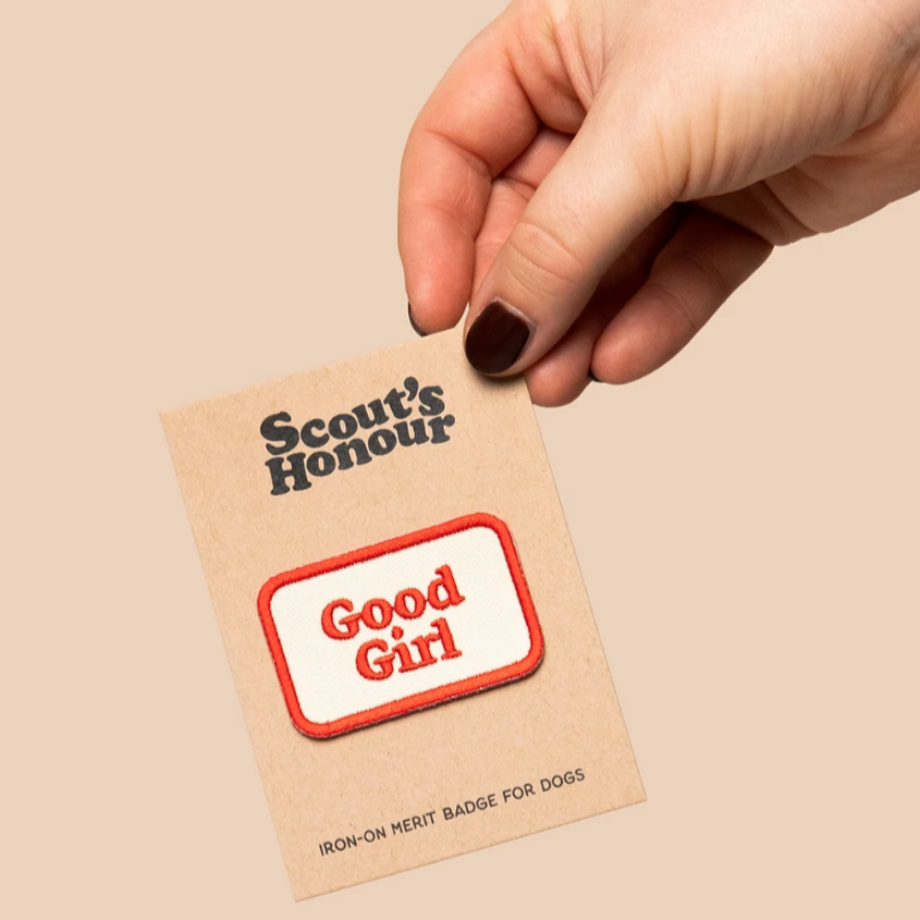 Good girl patch, cool patch, embroidered patch for dog clothing, Scouts honour