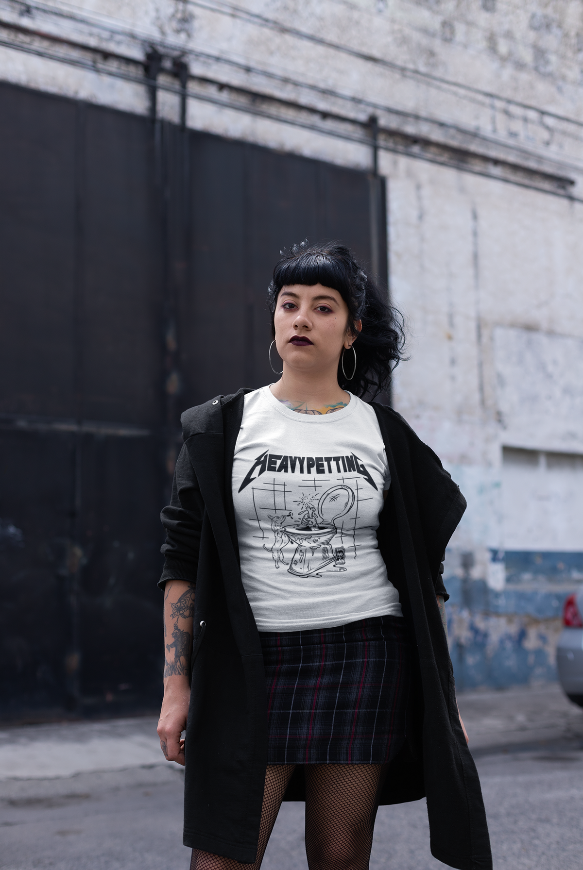 matching owner and pet apparel, matching human and dog tee, heavy petting print by Pethaus