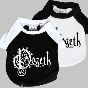 Opeth dog clothing, fits big and little dogs, Metal dog tee, Dogeth, raglan dog tee designed in Australia by Pethaus