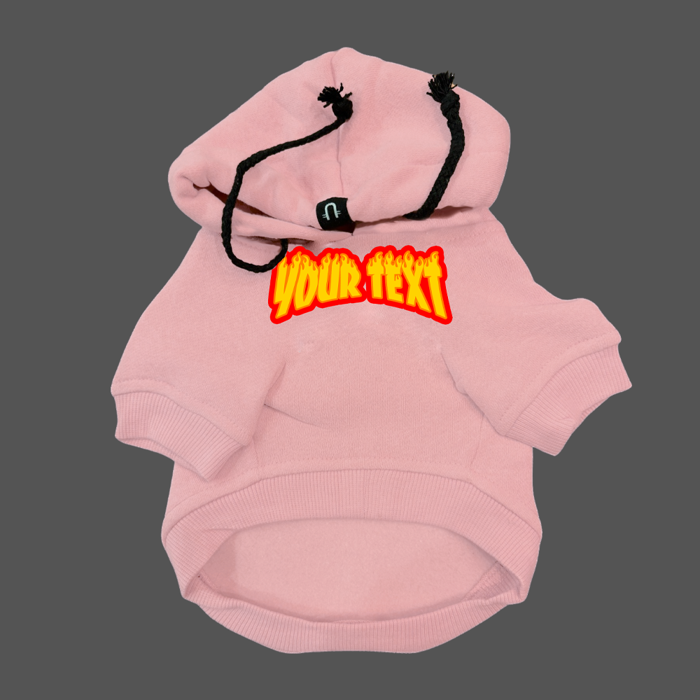 Personalised Dog Hoodie with Thrasher Mag font Made in Australia PetHaus