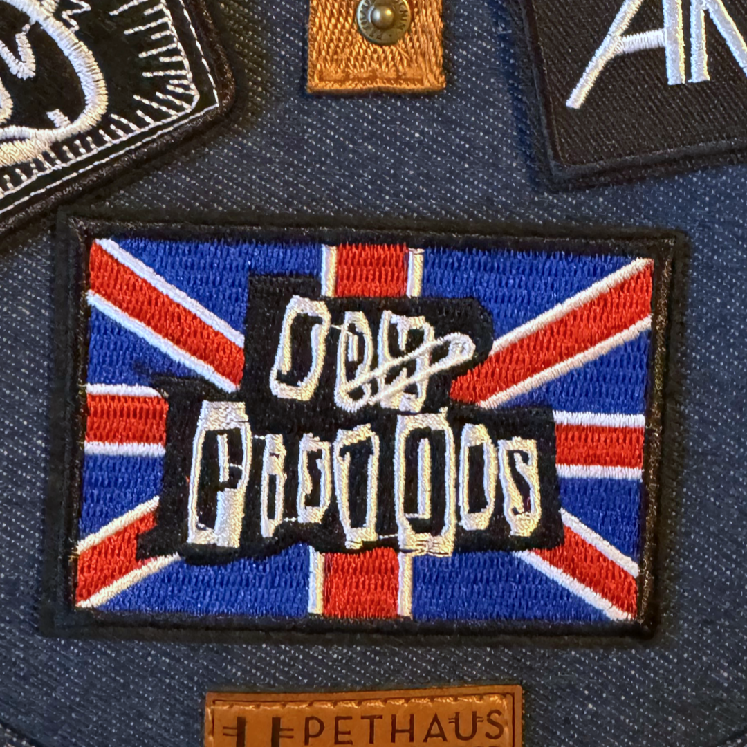 sex pistols punk band embroidered patch, for dog denim vest