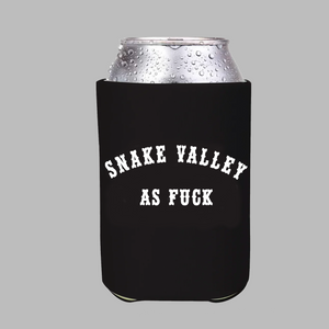 beer koozie black with Snake Valley town, beer cooler gift for snake valley locals, snake valley royal hotel victoria australia