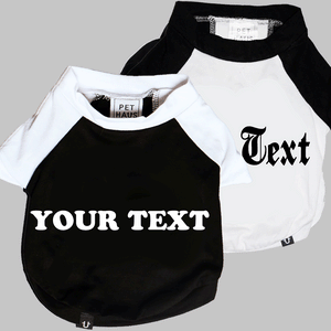 personalised dog tee in black or white made in Australia by Pethaus 