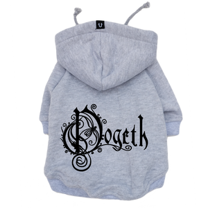 Opeth dog hoodie grey made in australia, cool dog hoodie for Metal dogs