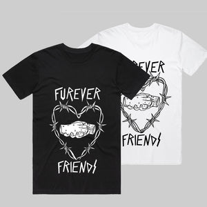 dog lovers tee in black and white, furever friends print by Natty B and Pethaus
