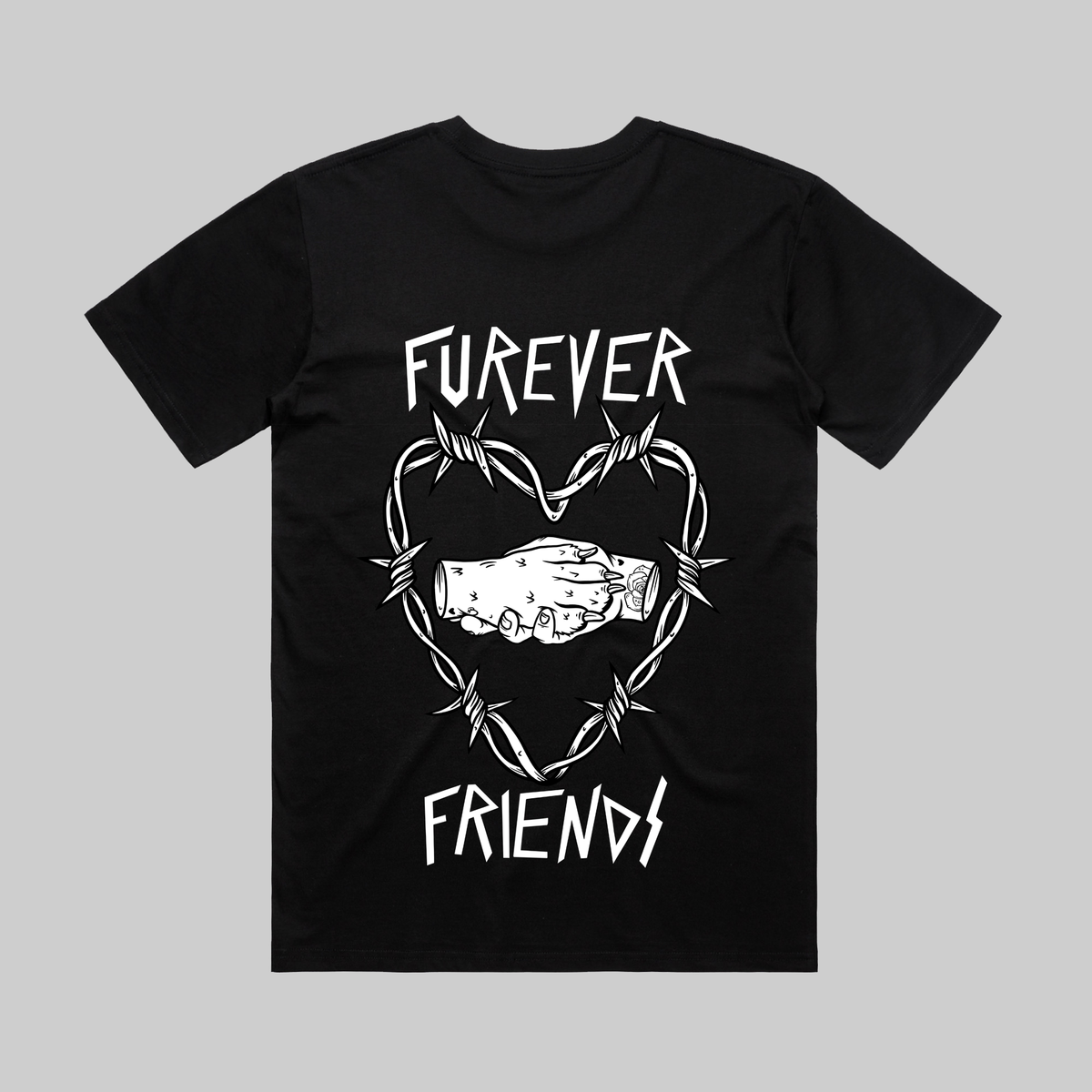 furever friends black dog lovers tee, heart print dog tee