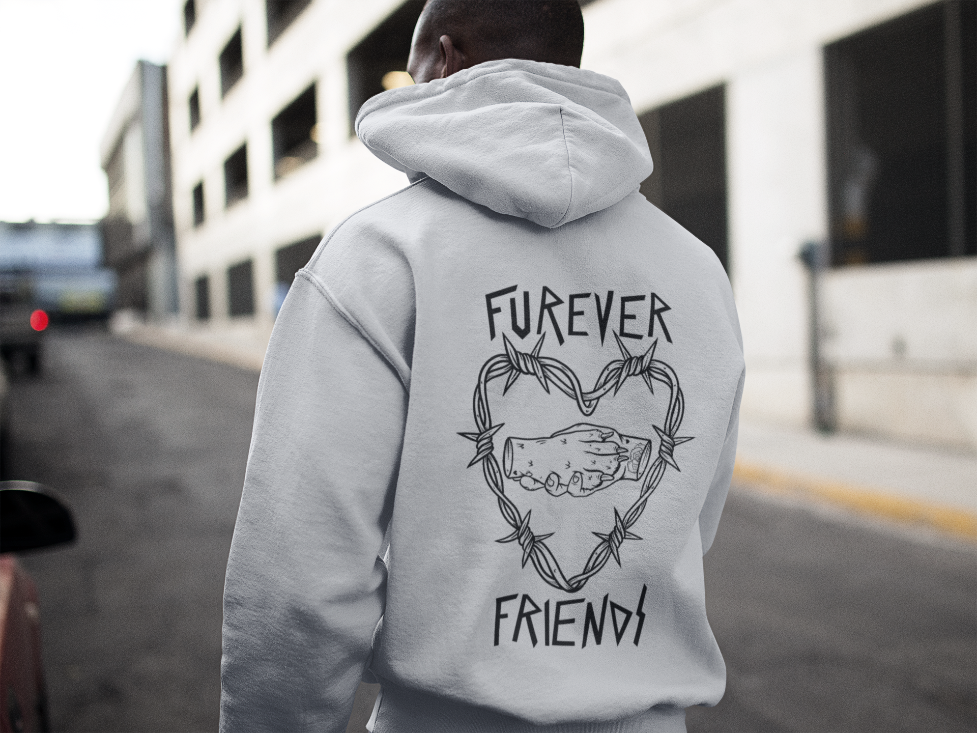 Gray friends hoodie hotsell