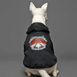 muttallica dog hoodie, metallica band hoodie for dogs, large dog hoodie black, bullybreed dog hoodie, heavy metal dog hoodie