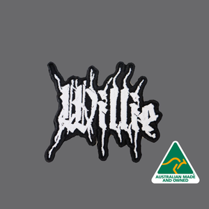 Black Metal Patch, Custom name patch, Heavy Metal Dog, Dog Patch, Dog Denim