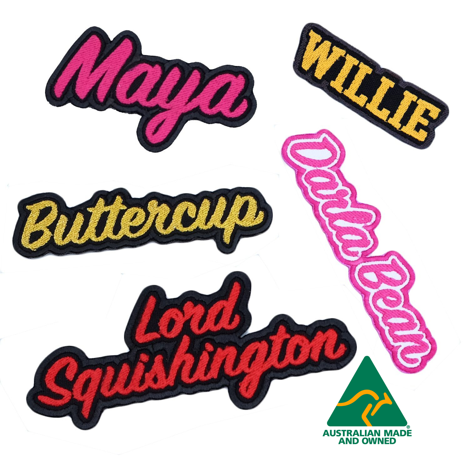 Custom Text Embroidered Patch