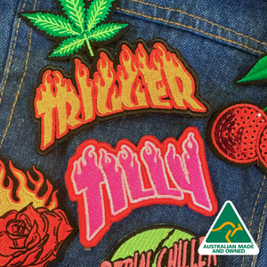 Thrasher skater font embroidered patch