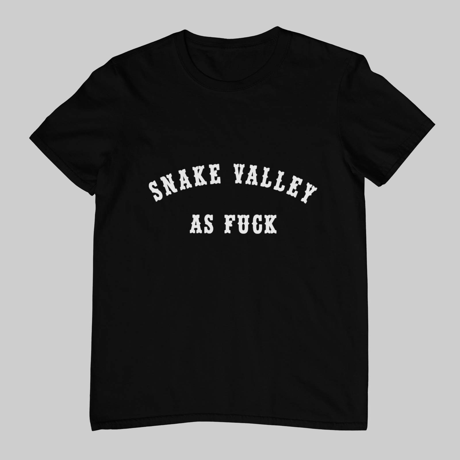 snake valley as fuck tee shirt, victoria australia, snake valley royal hotel tee black