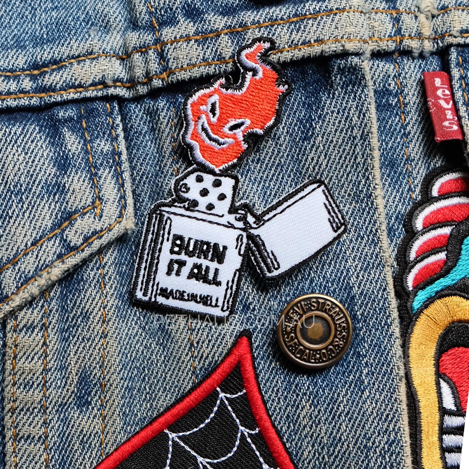 burn it all patch, lighter patch, burn in hell patch, pethaus