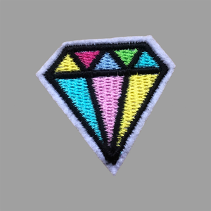 coloured diamond embroidered patch, diamond patch, patch for dog