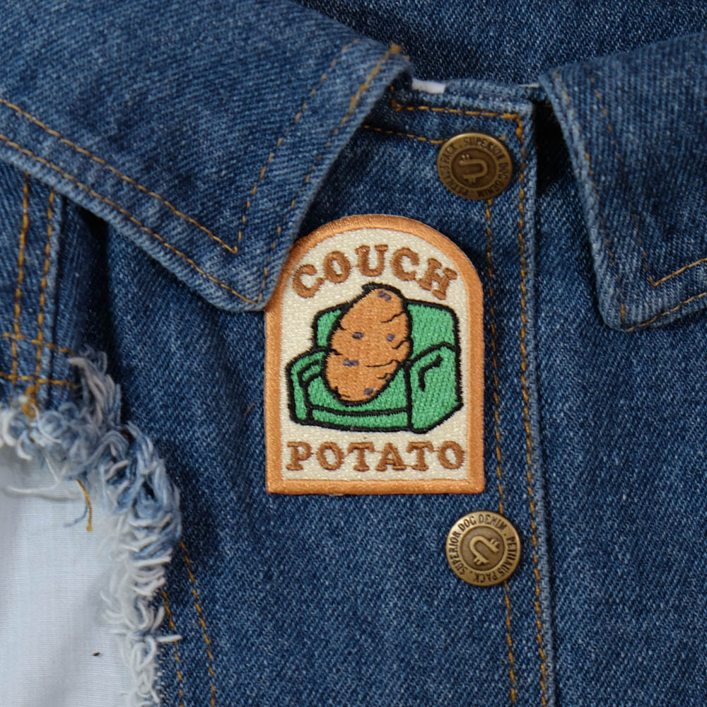 couch potato dog patch, dog gift, dog patch, funny dog patch