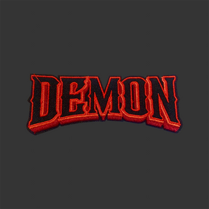 demon embroidered patch, devil patch