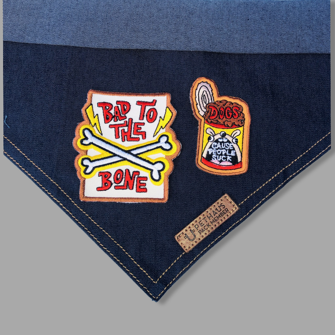 Hawty Diggity Denim Dog Bandana