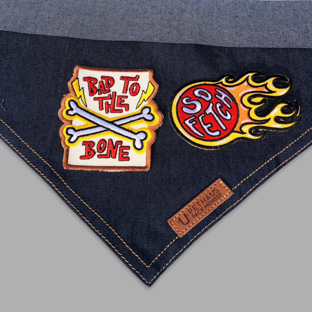 Hawty Diggity Denim Dog Bandana
