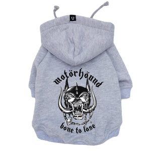 Motorhound dog hoodie, heavy metal dog hoodie, dog coat Australia, Rock dog clothing