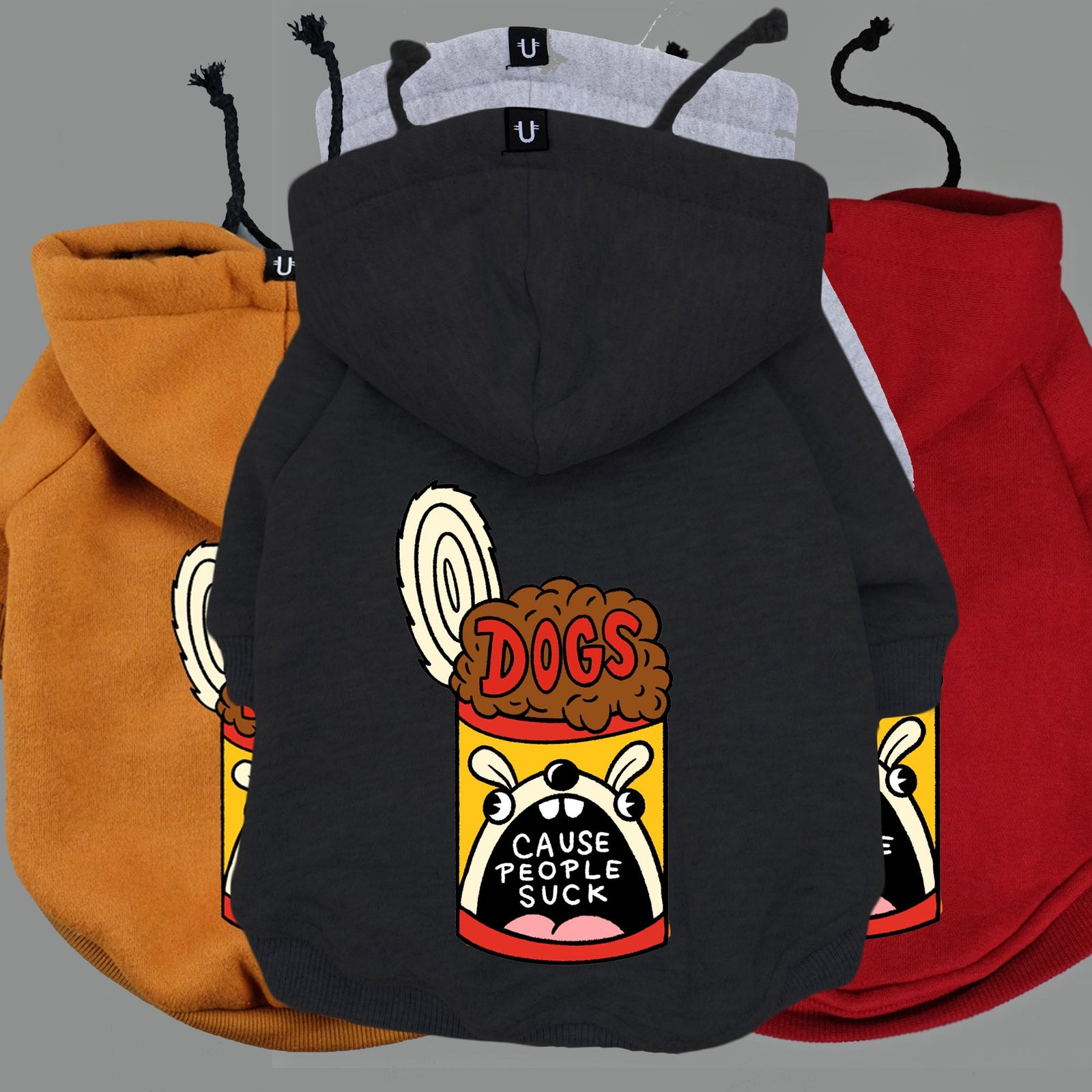 Dog hoodie, dogs cause people suck by Ginger Taylor and Pethaus