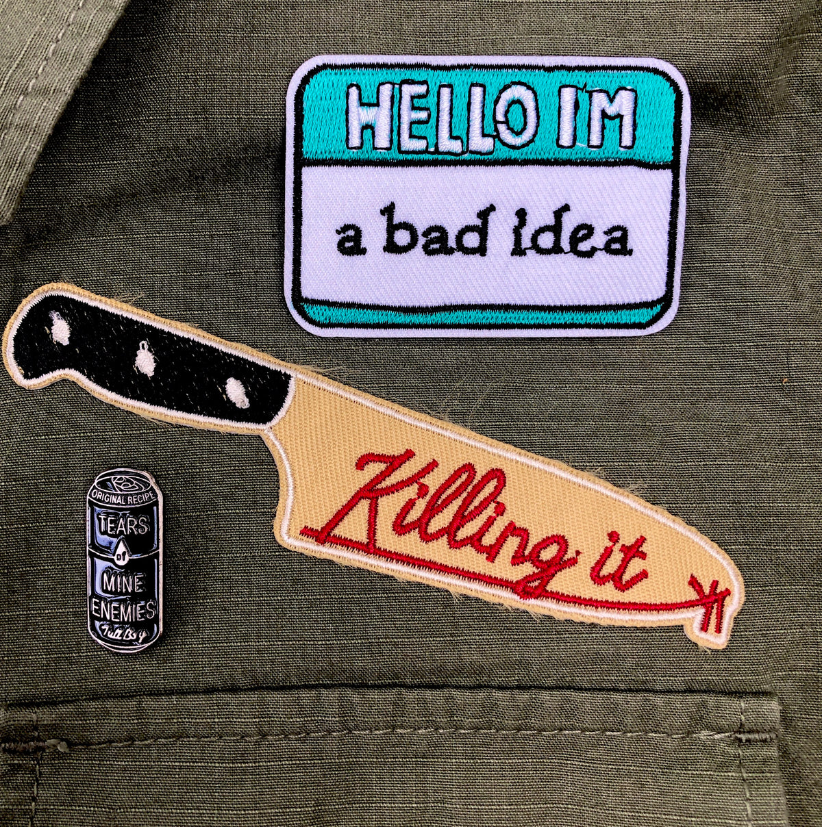 Hello I'm a bad idea embroidered patch 