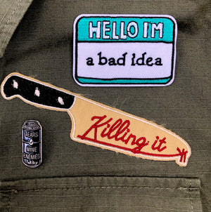 Hello I'm a bad idea embroidered patch 