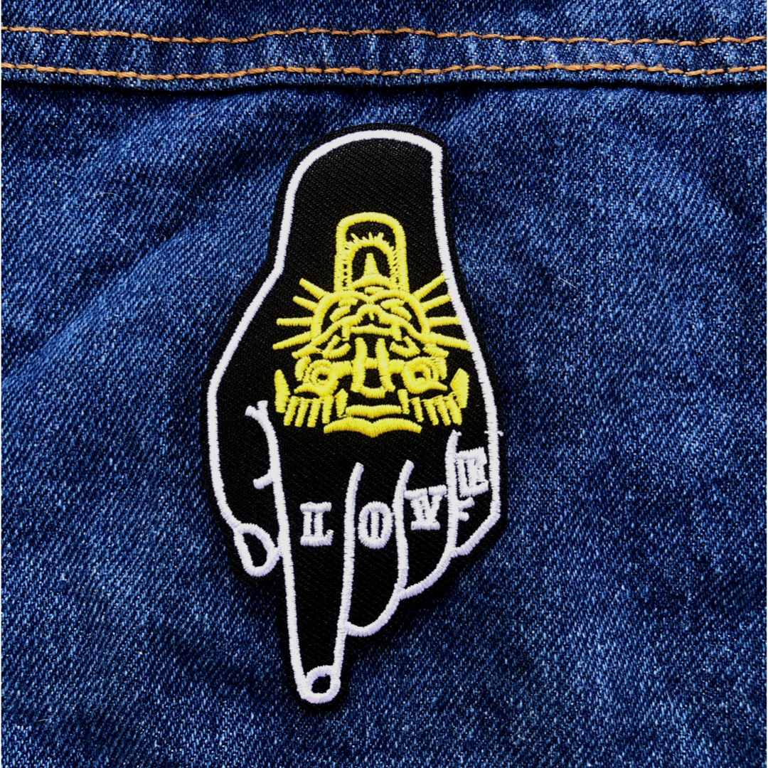 love tattoo patch, tattoo patch, hand patch, love dog patch