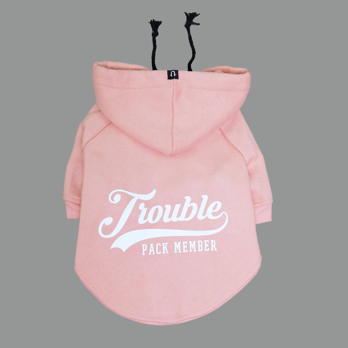Personalised dog hoodie in pink by Pethaus Australia
