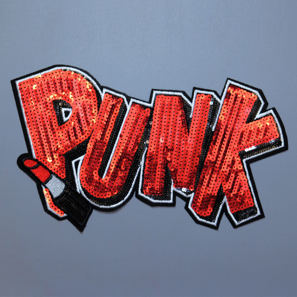 punk patch, sequin punk patch, glam punk, back patch, dog vest patch