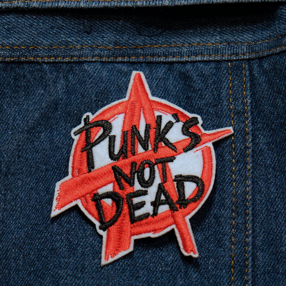 Punks not dead patch, punk patch, anarchy patch, dog patch
