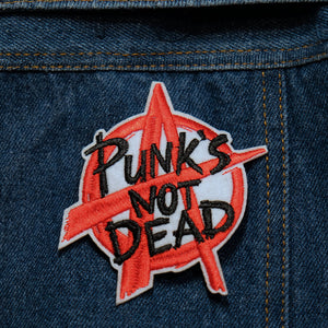 Punks not dead patch, punk patch, anarchy patch, dog patch