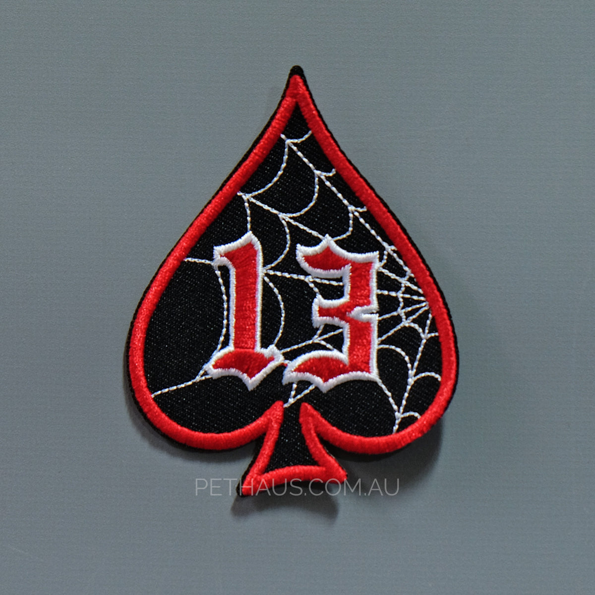 lucky 13 patch, spade patch, rockabilly patch, kustom culture patch, Pethaus, dog patch