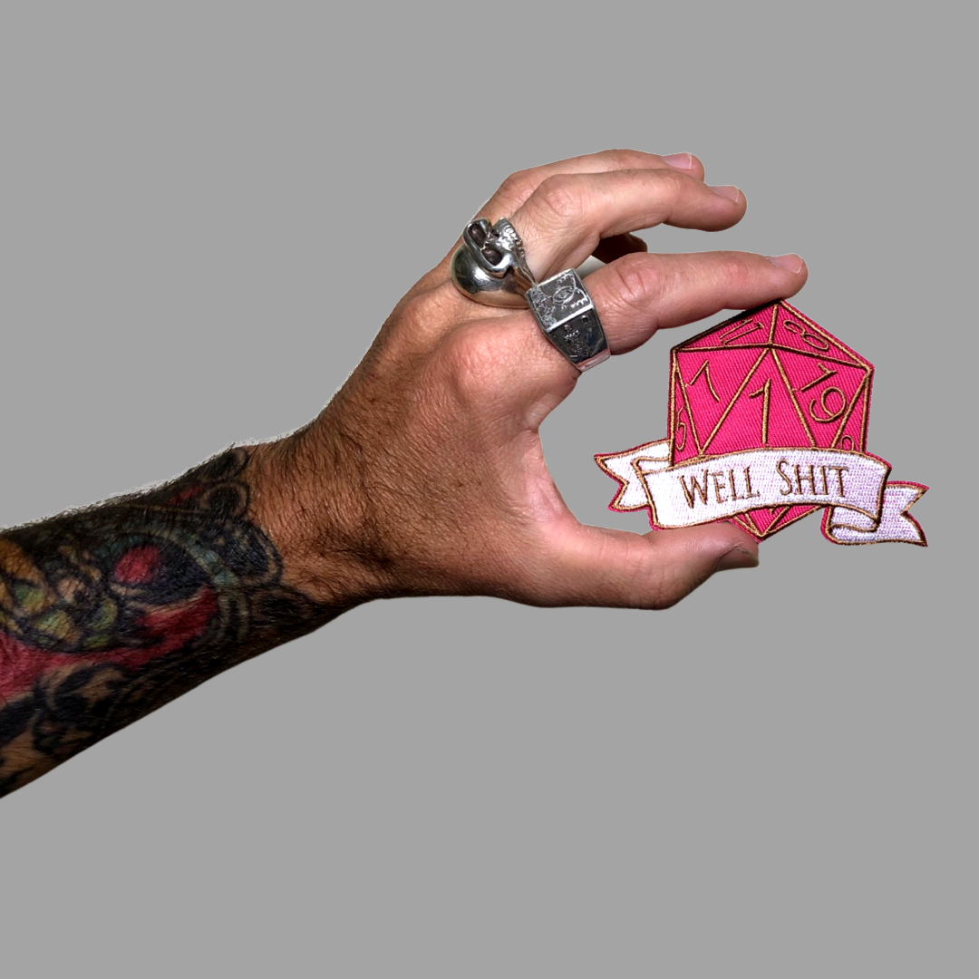 Well shit embroidered patch, cute dog patch