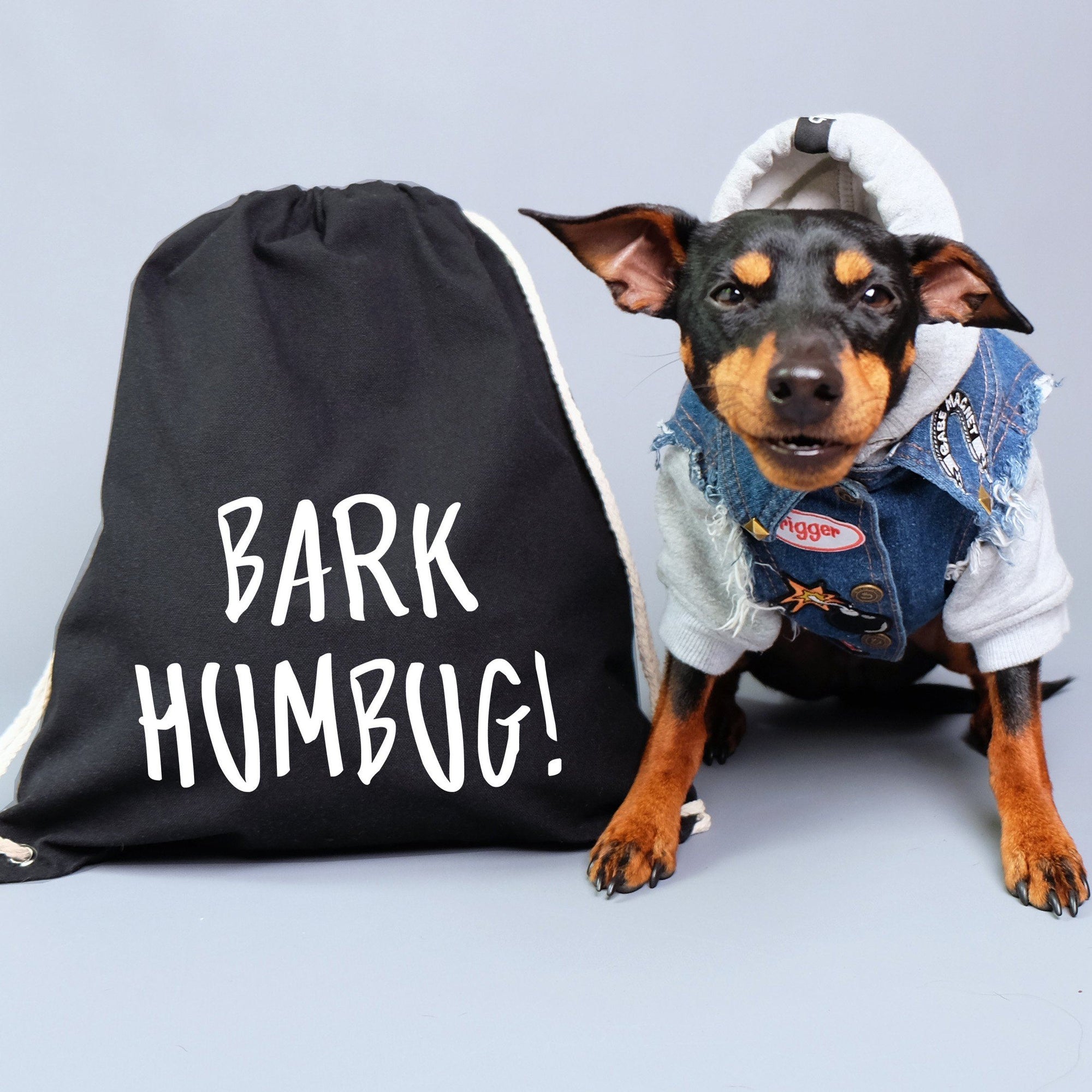 Bark Humbug, santa sack, personalized santa sack, Santa sack for dogs, dog gift