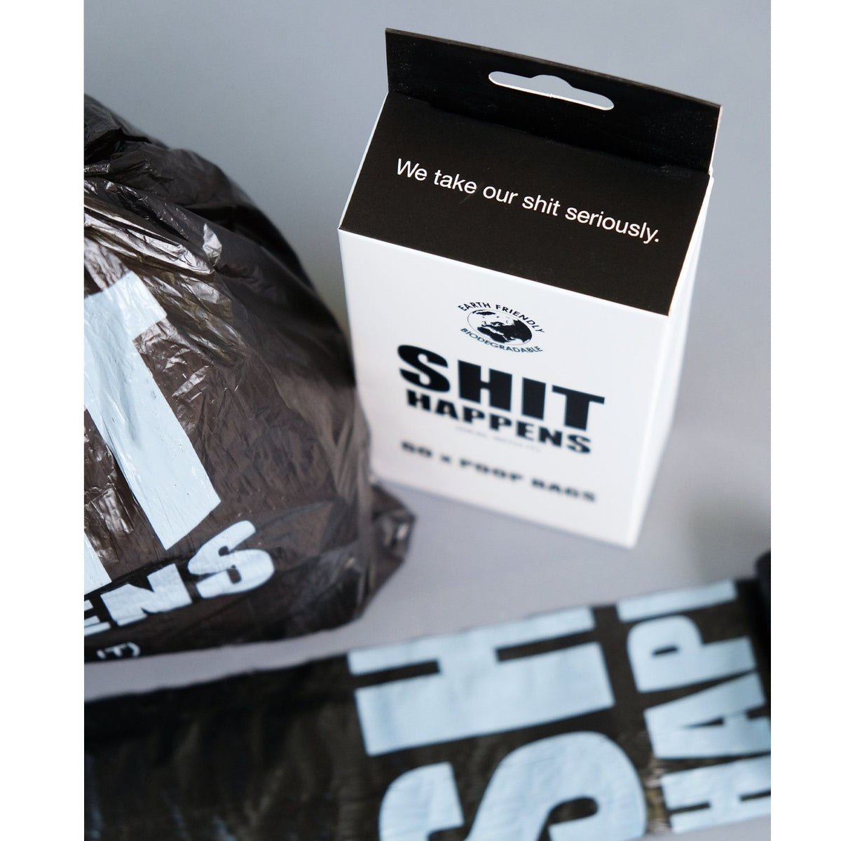 biodegradable dog waste bags, dog poop bags, shit happens, shit happens dog poop bags, Eco friendly dog waste bags, eco friendly dog poop bags, dog waste bags Australia, Dog poop bags Australia, funny dog gift