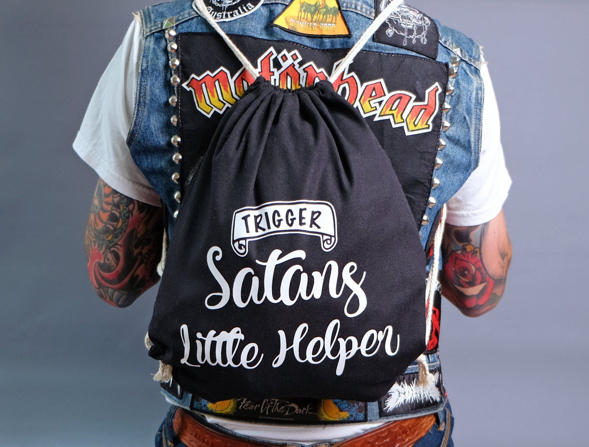 Christmas sack, christmas sack for dog, backpack, Personalized Christmas sack, Heavy Metal Christmas