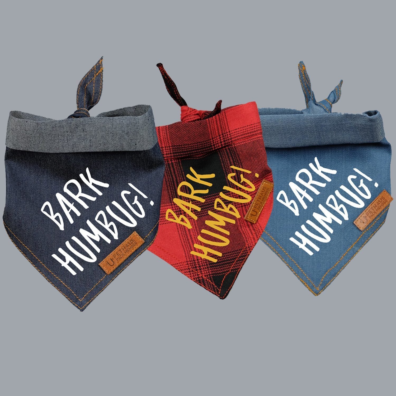 Christmas dog bandana, dog gift, bark hum bug, pethaus, cool dog gift, 