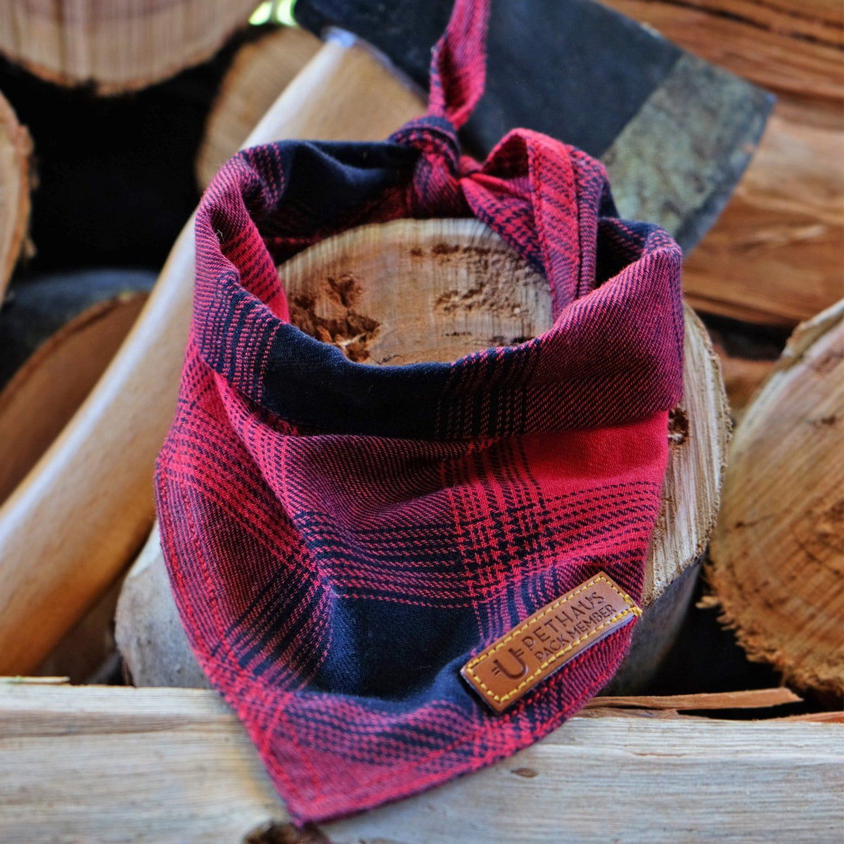 red check dog bandana, Pethaus, plaid dog bandana, flannel dog bandana, australia dog bandana,cool dog bandana