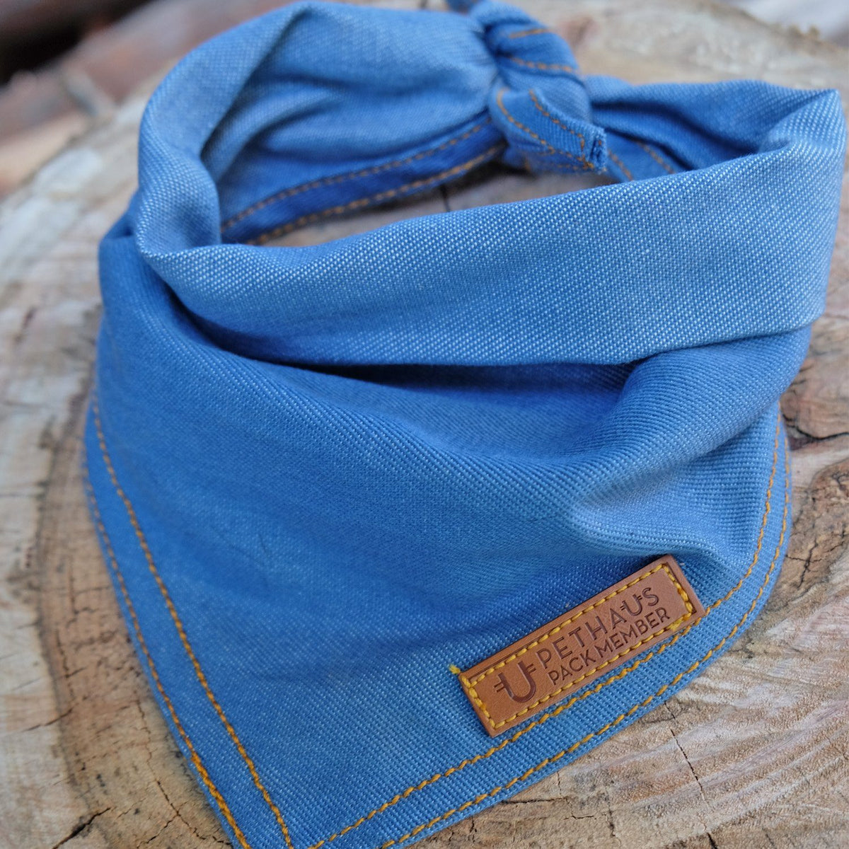 denim dog bandana, cool dog bandana, australian dog bandana, pethaus, designer dog bandana, dog gift